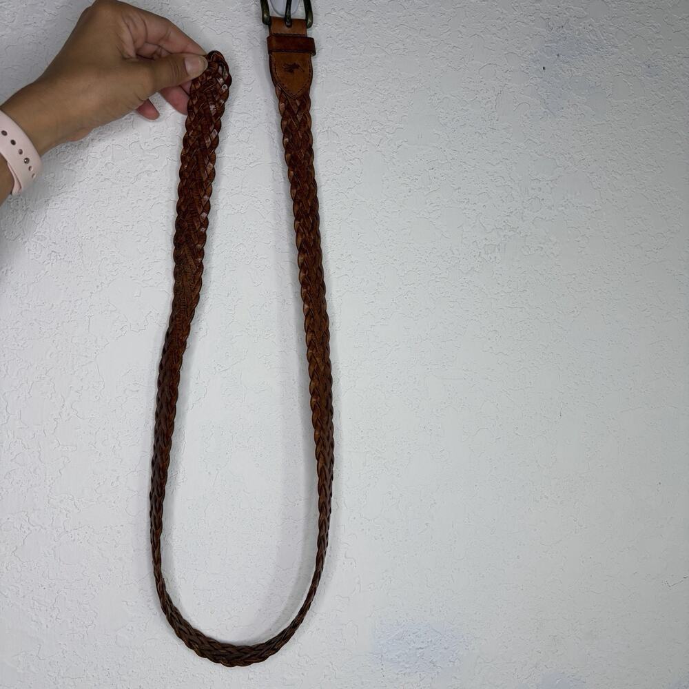 Polo Ralph Lauren Camel Braided Leather Belt Women’s/Unisex Size S, classic